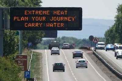 Danger of melting roads and burst tyres during heatwave, AA warns