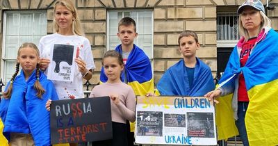 Distraught Edinburgh Ukrainians protest as Putin continues to destroy home country