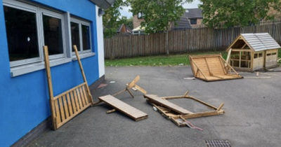 Hamilton primary left with huge repair bill as thugs trash outdoor huts