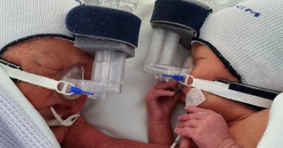 Parents of premature twins thank Newcastle hospital unit for saving precious son's life