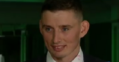 RTE viewers laugh after spotting lipstick mark on Gearóid Hegarty's collar during MOTM interview