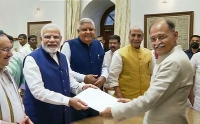 Vice-presidential poll: NDA candidate Jagdeep Dhankar files nomination