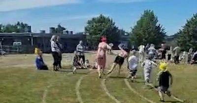 Mum pushed over by parent in sports day race 'declares war' after needing first aid