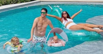 Stacey Solomon feels 'so lucky' to have pool in heatwave as her children take a dip