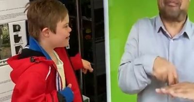 Mum in Bristol Asda films boy's adorable reaction to sign language video