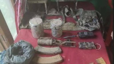 Security forces bust hideout in Ramban, cache of arms & ammunition recovered