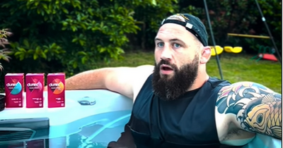 Joe Marler releases condom advert in a hot tub