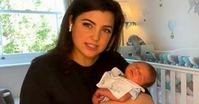 Storm Huntley shows off newborn son Otis in his TV debut as she speaks about labour