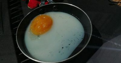 Temperature so high woman cooks an egg on the dashboard of her car