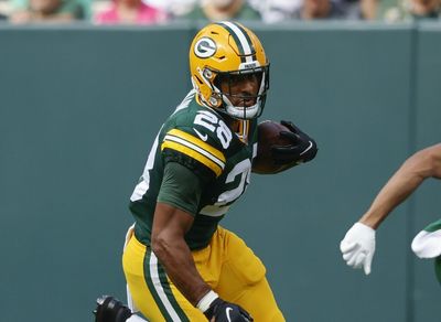 Packers RB A.J. Dillon surprises fans during Lambeau Field tour