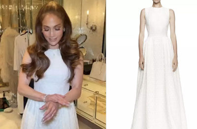 Jennifer Lopez wore Alexander McQueen for her second wedding dress