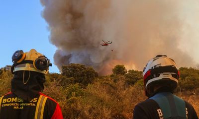 Firefighters tackle southern Europe wildfires as heatwave passes 45C