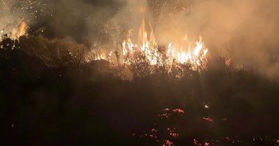 People having a BBQ caused a huge moorland fire last night as bosses slam 'thoughtless' act