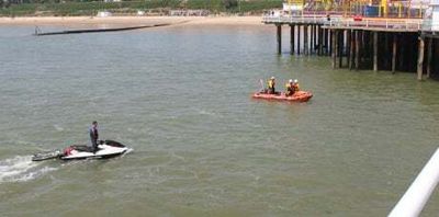 Clacton Pier staff throw life rings to six swimmers in trouble, one still missing