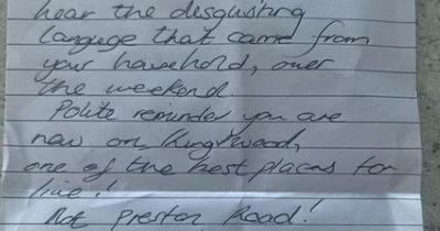 Resident gets 'snobby' note from neighbour reminding them they live in posh area now