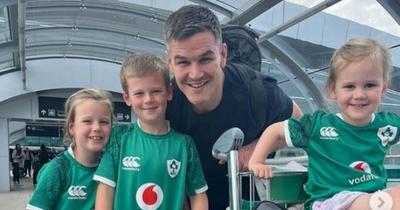 Johnny Sexton reunites with his children at Dublin Airport in adorable video