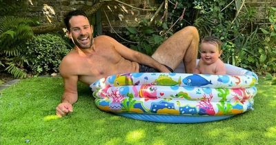Shirtless Jamie Redknapp takes dip in paddling pool with baby son in adorable snap