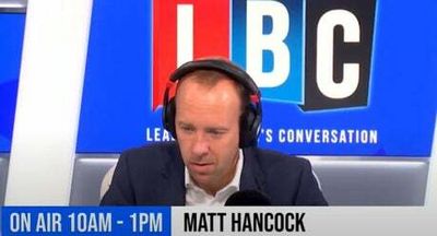 Watch: Matt Hancock branded ‘useless’ by angry LBC caller while hosting show