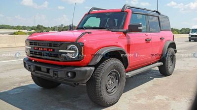 Ford Bronco Heritage Spied Completely Uncovered On The Highway