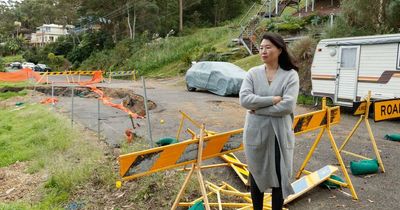 Gaping landslip has Wangi Wangi residents on the road to nowhere fast