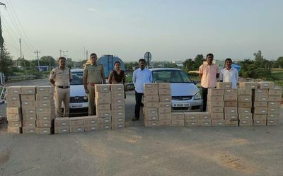 Boxes containing 9,024 tetra packets of liquor seized in Kurnool dist.