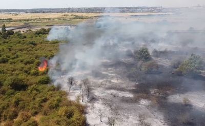 Fires still burning across UK after temperatures hit 40C on hottest ever day