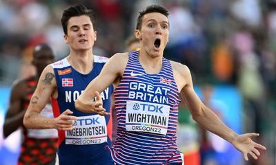 Jake Wightman stuns 1500m field to claim world title as dad commentates
