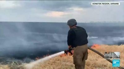 ‘They’re burning our crops on purpose’: Ukraine says Russia deliberately torching grain fields