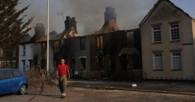 Husband phoned by distraught wife as house goes up in flames with pets inside amid heatwave