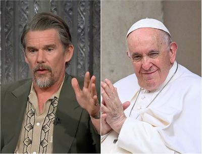 Ethan Hawke issues plea to Pope Francis to lead march into Ukraine to bring peace