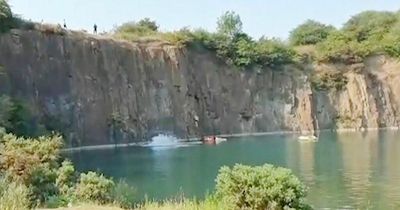 'Mad' teenagers filmed tombstoning at 'death trap' quarry where three people died