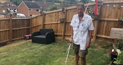 Dying man left 'devastated' by garden of new home that is 'a hill'