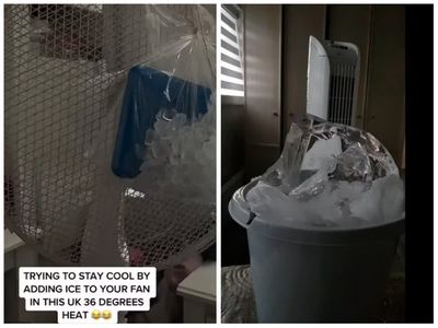 Tiktokers warned against viral trend of tying ice bags to fans amid UK heatwave