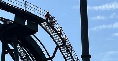 Alton Towers visitors forced to climb down from Oblivion as ride stops before 180ft drop