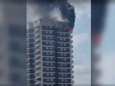 Scores of firefighters at scene of east London tower block blaze