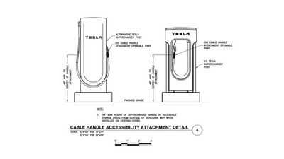 New Tesla Supercharger Design Emerges In Technical Drawings