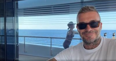 David Beckham mocks wife Victoria after she leaves fans blushing with snap of him in tiny swim shorts
