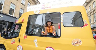 Vicky Pattison helps McDonald's launch its new rewards scheme in Newcastle