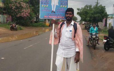Andhra Pradesh: Badvel farmer sets out on foot to greet PM Modi on his birthday
