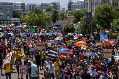 Hundreds protest to demand Puerto Rico scrap contract with power grid operator