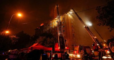 Moscow fire: Hundreds evacuated as blaze rips through tower block sending smoke into sky