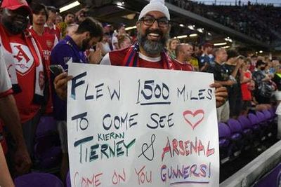 Fans, smiles, and viking helmets: Best pictures as Arsenal win again on United States tour