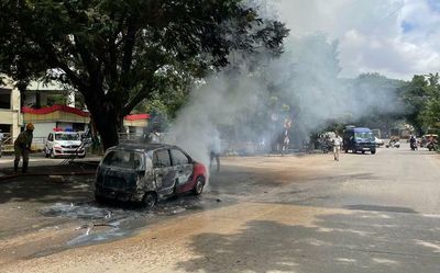 Vandals set fire to two cars, police step up vigil in Bengaluru