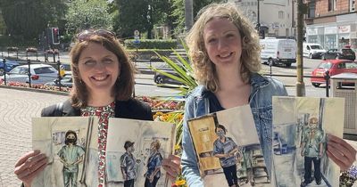 Stirling teacher uses art composed from hospital bed to raise ovarian cancer awareness