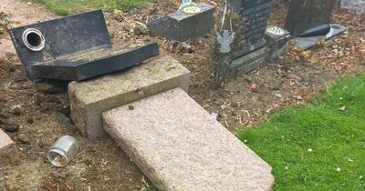 Vandals topple West Lothian cemetery gravestones in 'appalling' attack