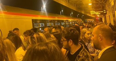 Rail passengers left on the platform after hundreds try to pile into single carriage on Transport for Wales service