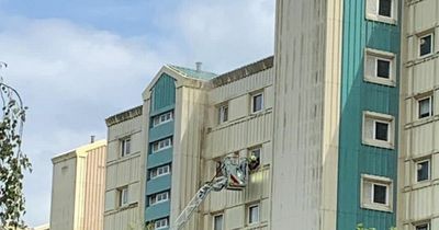 Fire rips through Edinburgh flat as emergency crews race to high rise block