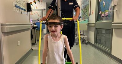 Specially-made halo is a 'dream come true' for boy, 4, as he undergoes life-changing scoliosis treatment at the RVI