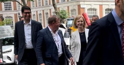 Liz Truss ambushed by badger cull protesters at Tory leadership hustings event