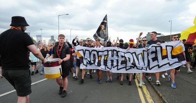 WATCH: Motherwell fans decorate route to stadium as they march to Euro tie